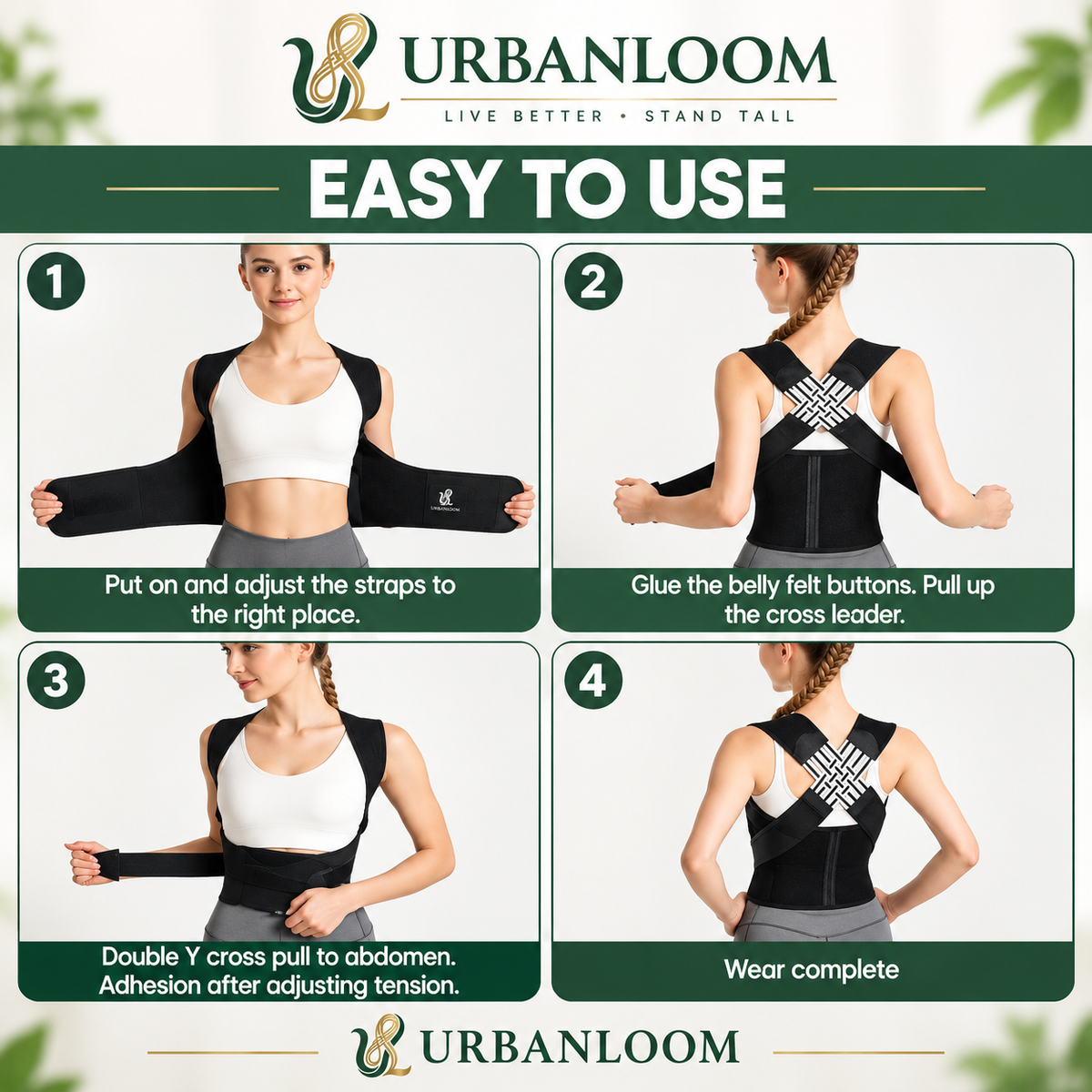 Back Brace Posture Corrector for Men and Women,Adjustable Back Posture Belt Invisible