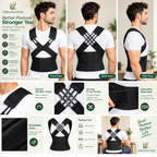 Back Brace Posture Corrector for Men and Women,Adjustable Back Posture Belt Invisible